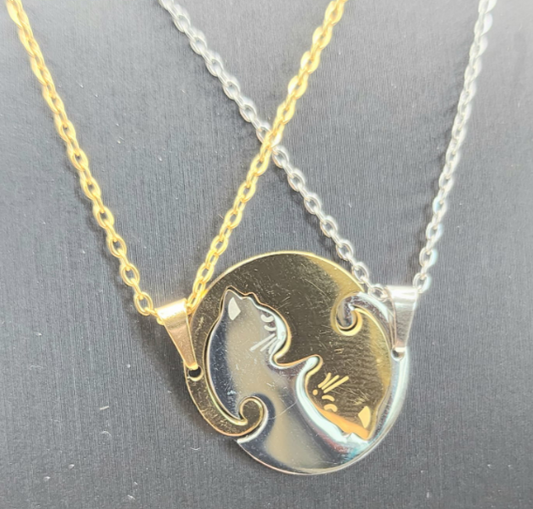 Collana Duo Cats