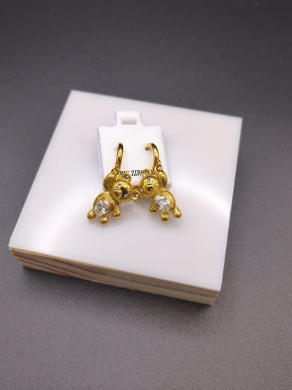 Orecchini Orsetto Strass