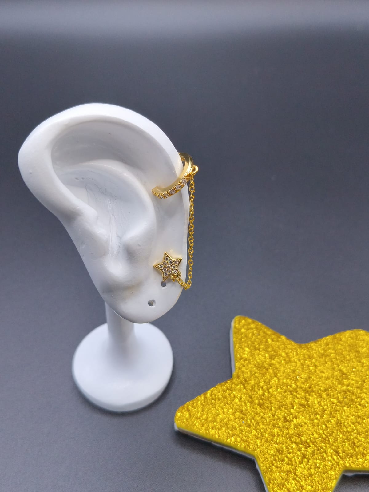 Earcuff con Catenella a Stella