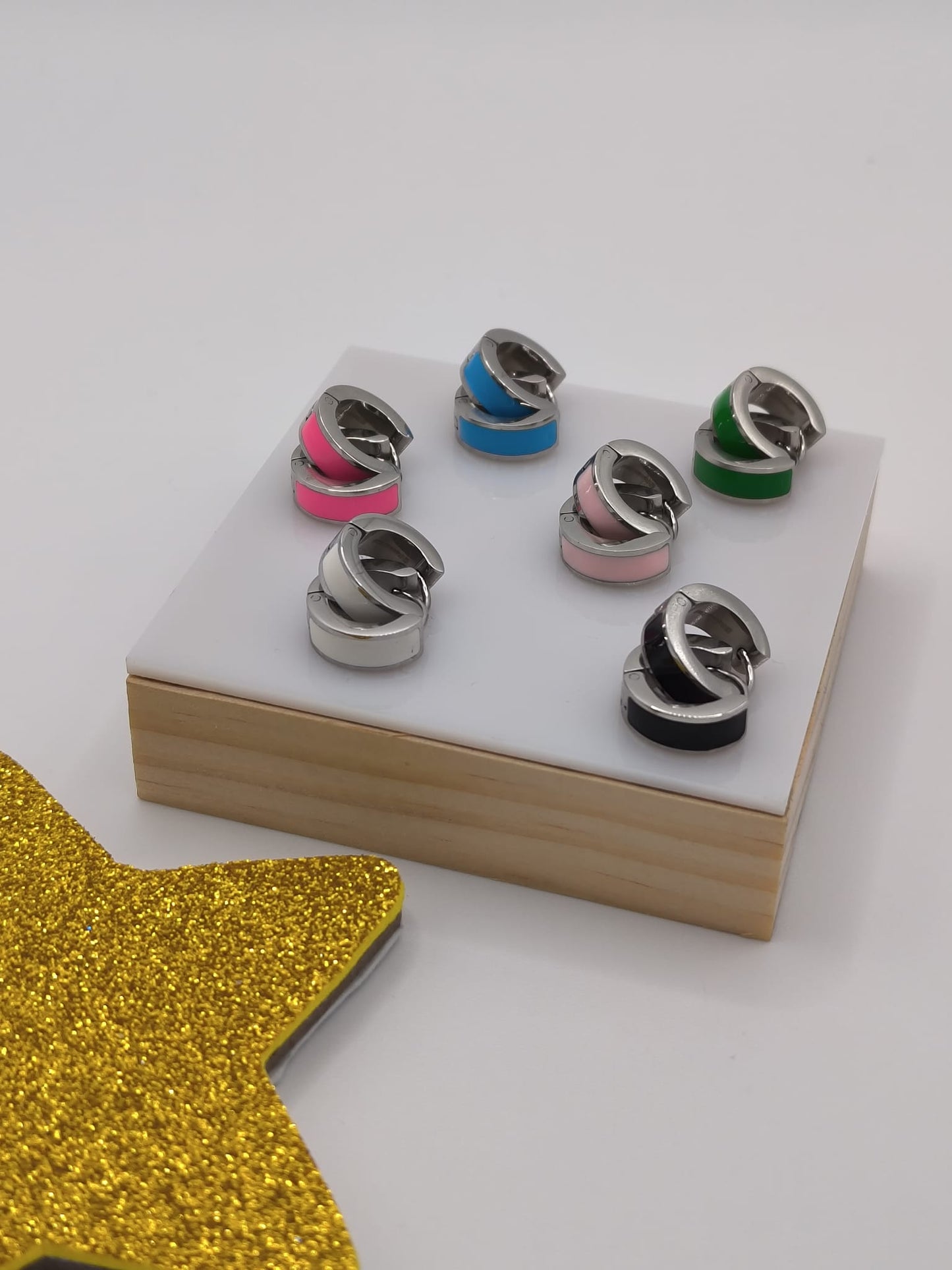 Orecchini Hoop Smaltati