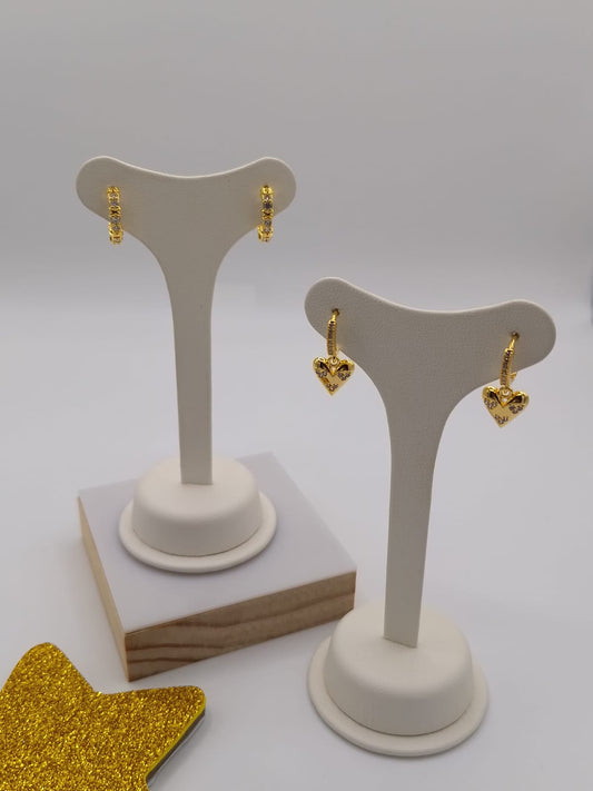 Set Orecchini Cerchio e Cuore
