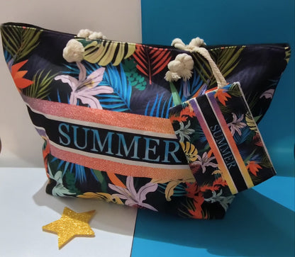 Borsa Summer Assortita con pochette  in 6 Colori