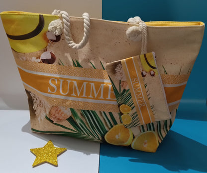 Borsa Summer Assortita con pochette  in 6 Colori