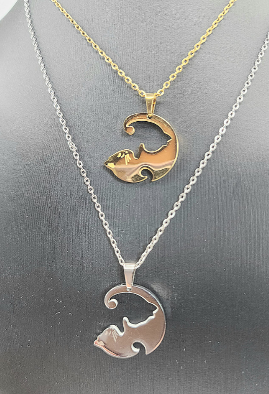 Collana Duo Cats