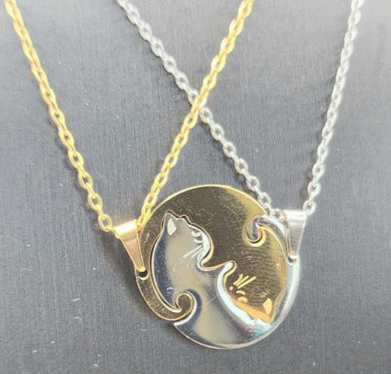 Collana Duo Cats